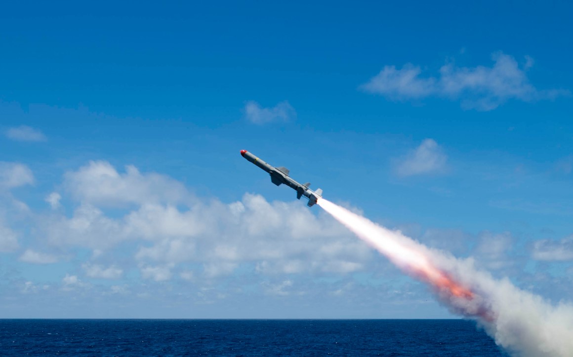 Harpoon missile launch / Photo credit: US Navy