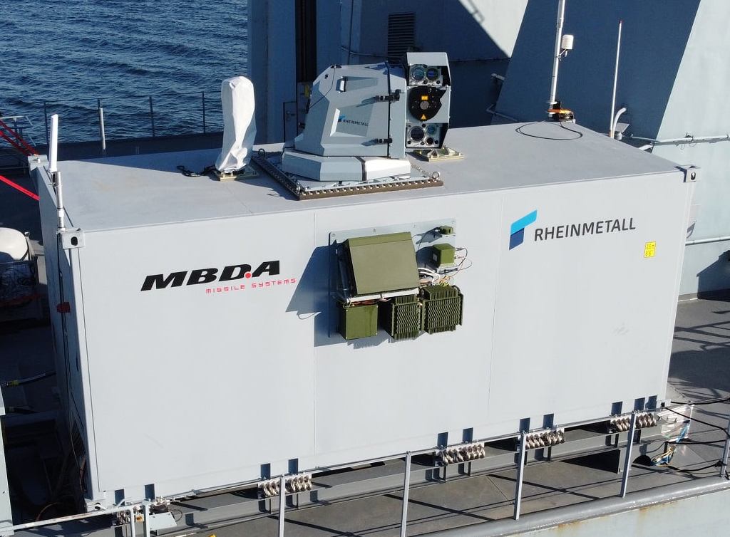 Laser demonstrator on the German Sachsen-class frigate