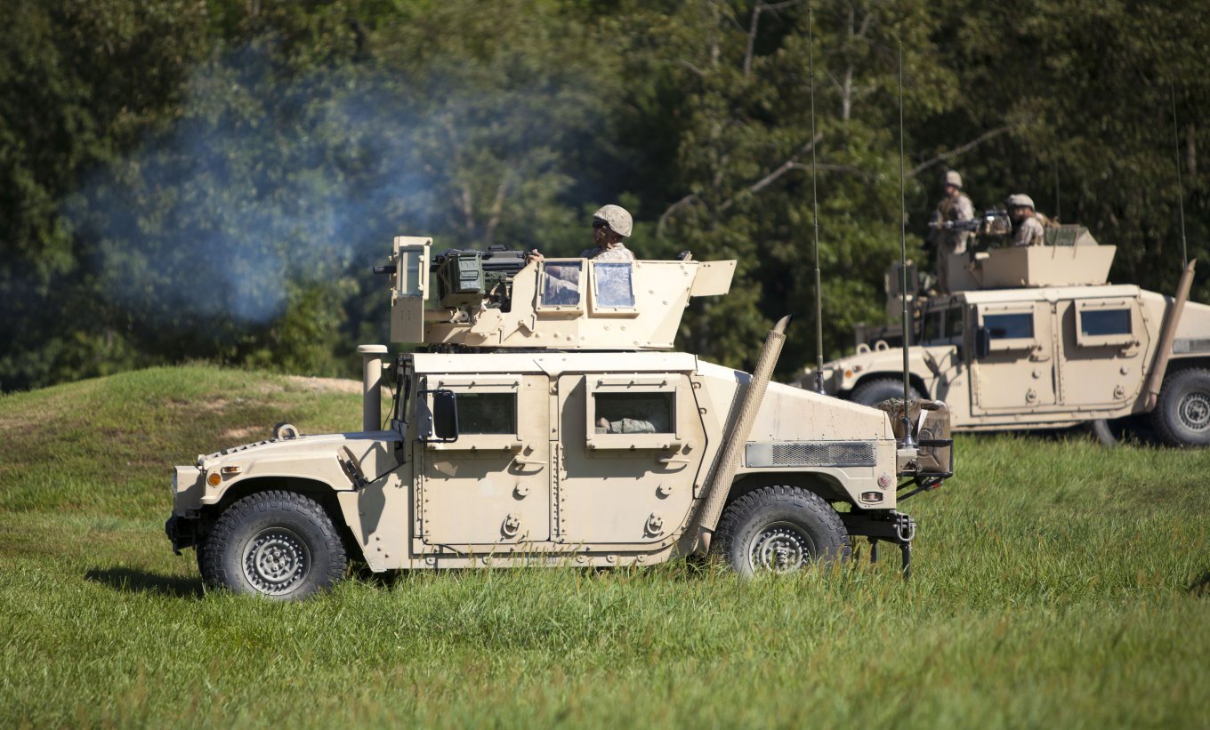 In the U.S. Army, Humvees serve as mobile firing points for various heavy weapons such as Mk 19 grenade launchers