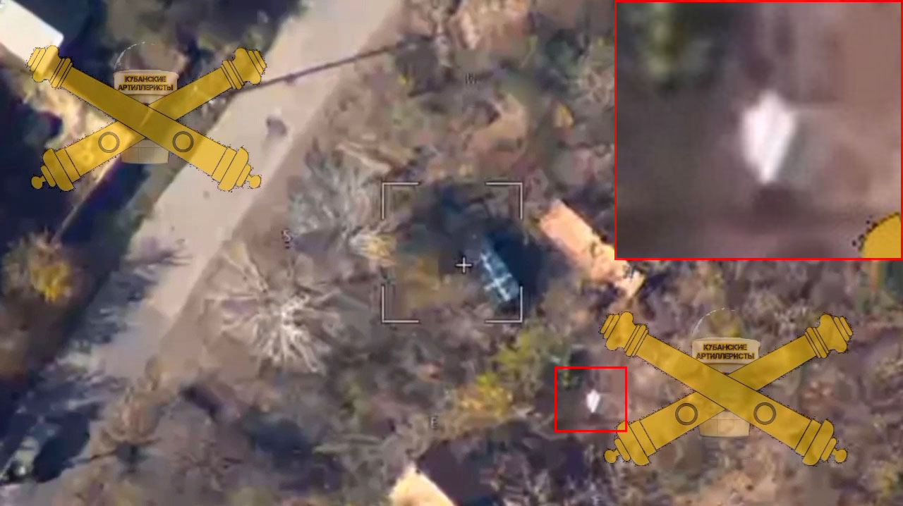 The drone in the footage looks like an ordinary Lancet munition rather than the new Izdeliye-53 with its unusual wings