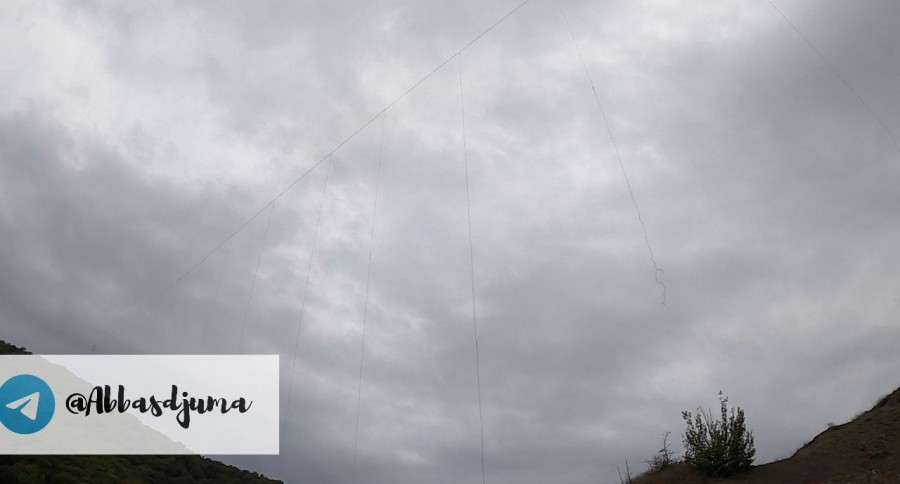 Metal wires deployed by Armenian forces to restrict aircraft and helicopter movement during the Second Nagorno-Karabakh War in 2020