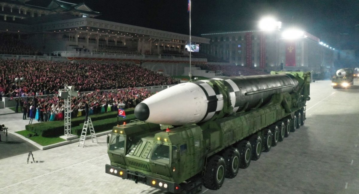 Parade demonstration of North Korean Hwasong-17 ICBM