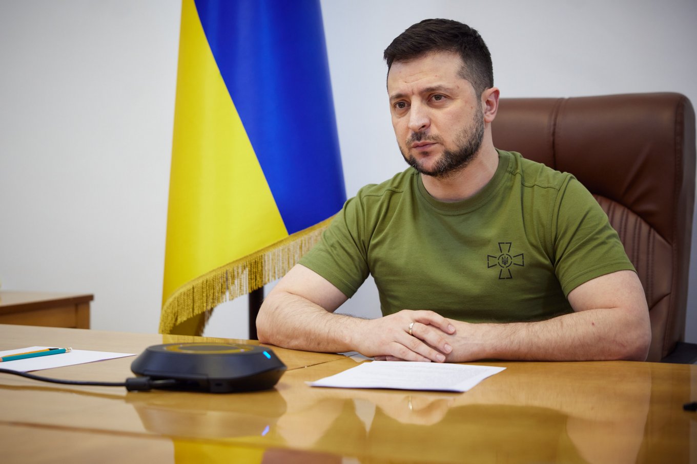 President of Ukraine Volodymyr Zelenskyy haeld a speech in the Israeli Knesset on March 20, 2022