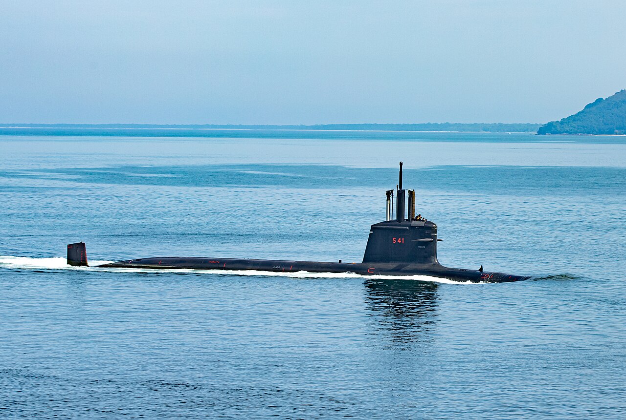 Brazilian Riachuelo-class submarine belonging to the Scorpene family