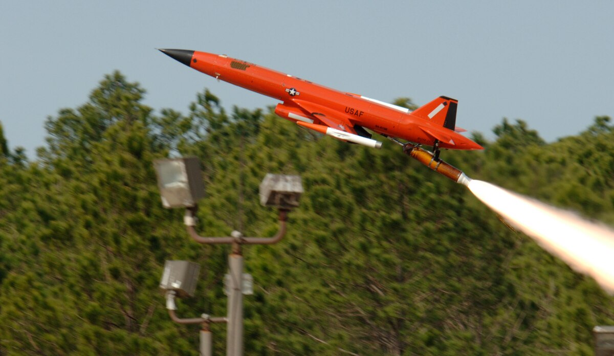 BQM-167 drone is used as an aerial target for practice of US pilots