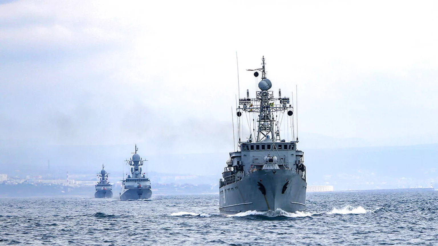 Russia Deploys 11 Warships for Baltic Navy Drills After Europe Starts Seizing “Shadow Fleet” Tankers, Baltic Fleet warships of the Russian Navy during drills in April 2025