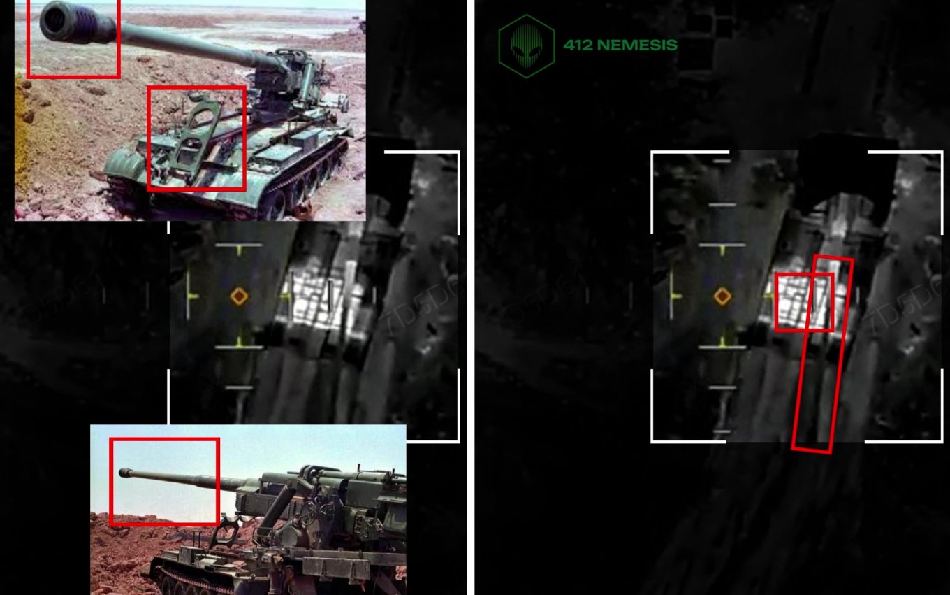 Drone strike on the russian M-1989 Koksan / Defense Express / First N.Korean Koksan Howitzer Kill Scored By Ukraine Weeks After Arrival on Frontline