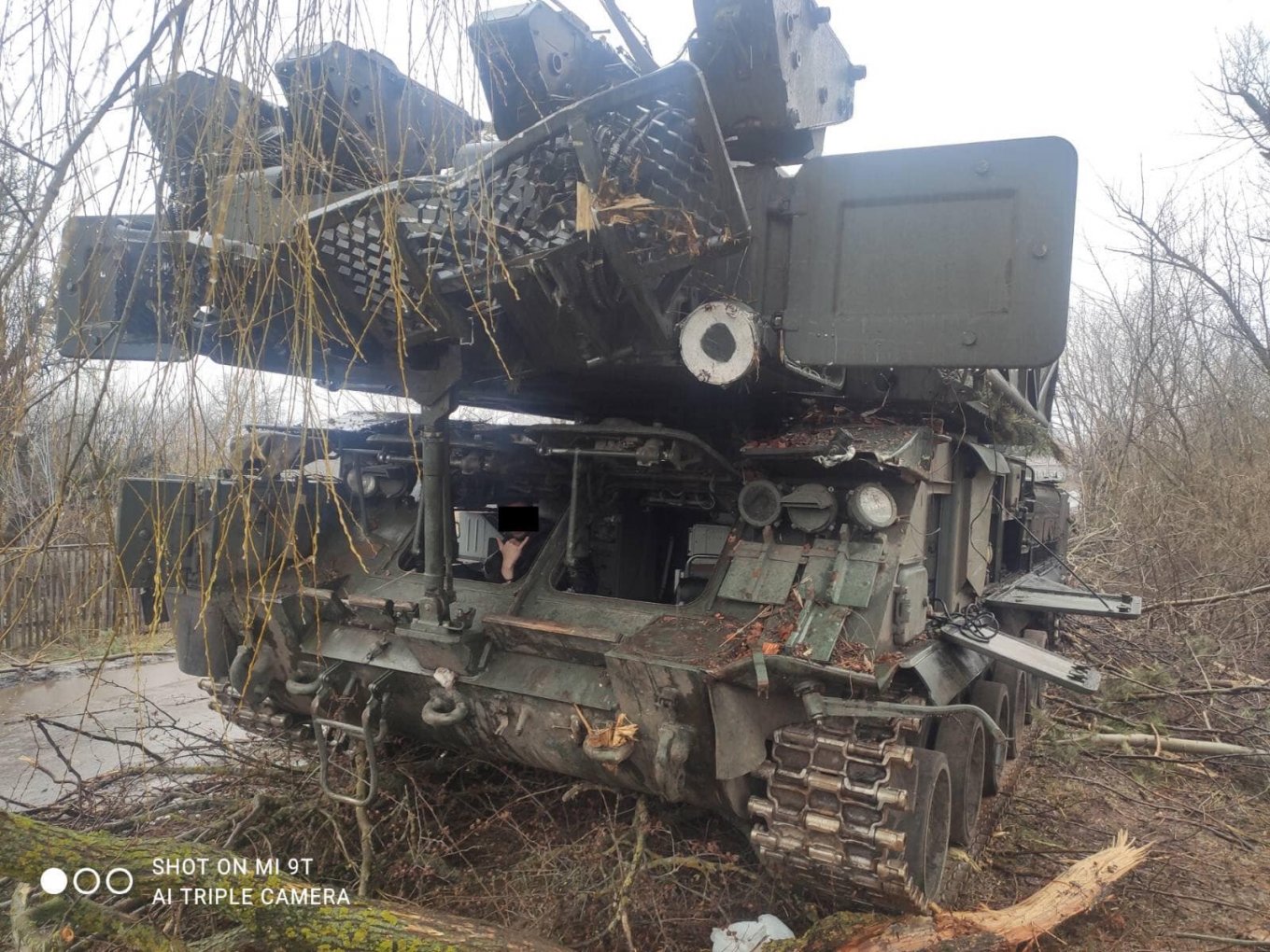 Russian Buk missile system that was found by special operational force of Ukraine near one of the settlements