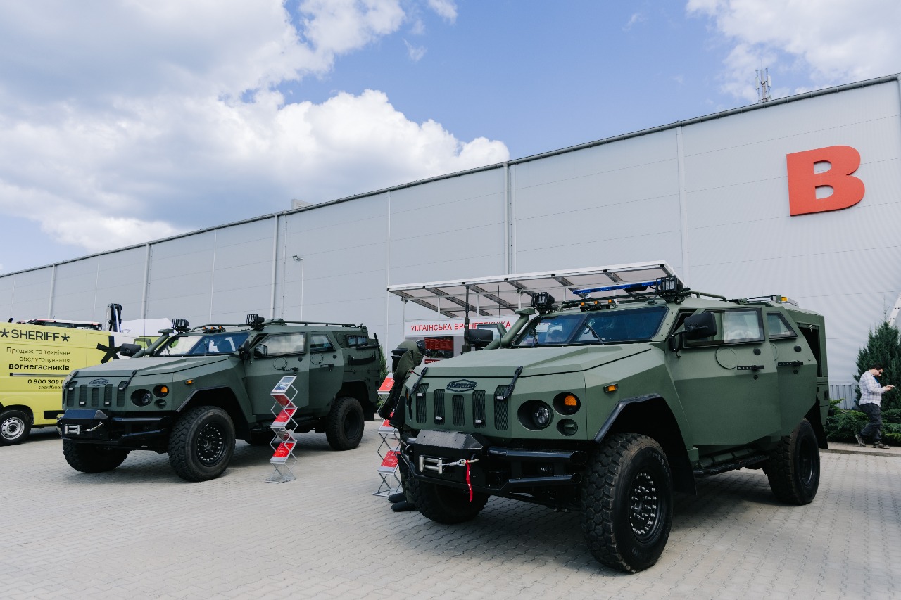 Novator 2 armored vehicle and Novator OPM operational pyrotechnic vehicle at the Emergency Risk Management in Wartime Conditions forum