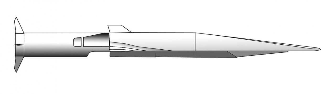 One of the few publicly available images of the 3M22 Zircon cruise missile
