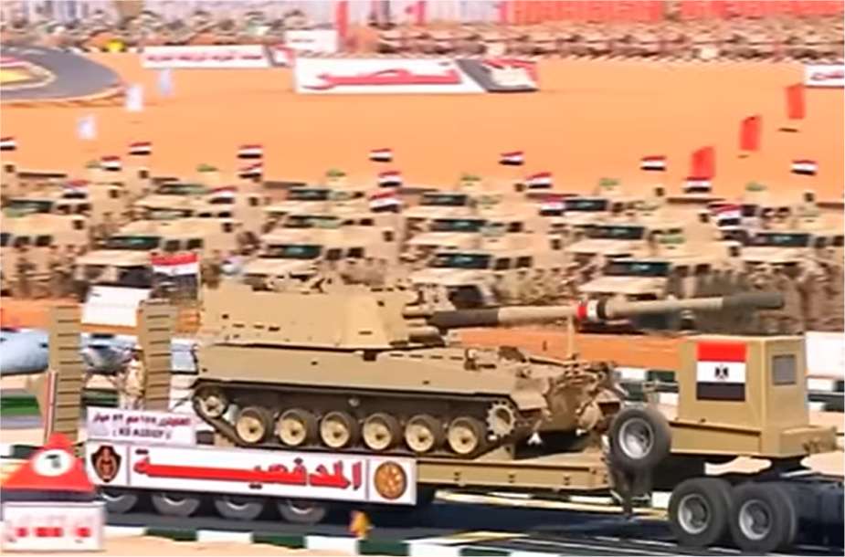 K9 SPG demonstration at parade in Egypt in October 2023