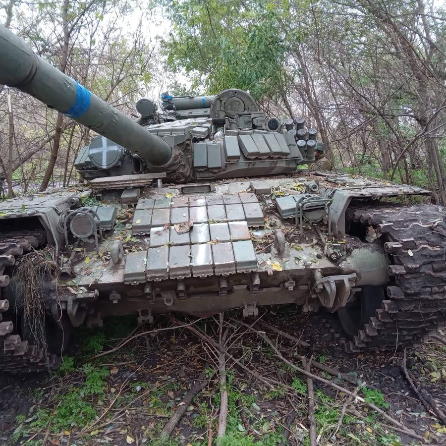 A Russian T-72B, captured by Ukrainian forces and now in service, Ukraine’s General Staff Operational Report: russia’s Units Operating in Luhansk Region Sustain Heavy Casualties, Defense Express