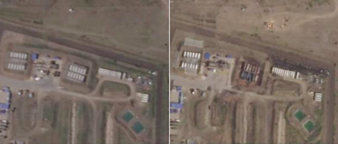 The fuel and lubrication base at the Millerovo military airbase after a Ukrainian drone attack, July 21, 2024. Photo: Radio Svoboda