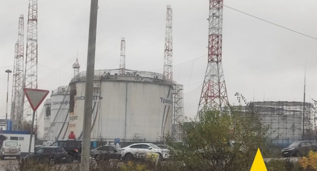 russian oil depot in the Oryol region