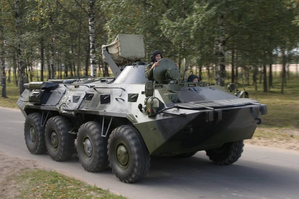 Russian Troops Applied ZS-88 PsyOps Vehicle Near the Frontline in the City of Izium, Defense Express, war in Ukraine, Russian-Ukrainian war