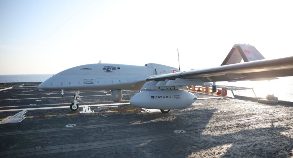 Bayraktar TB3 equipped with the SAS POD carrying sonobuoys / Photo credit: Baykar