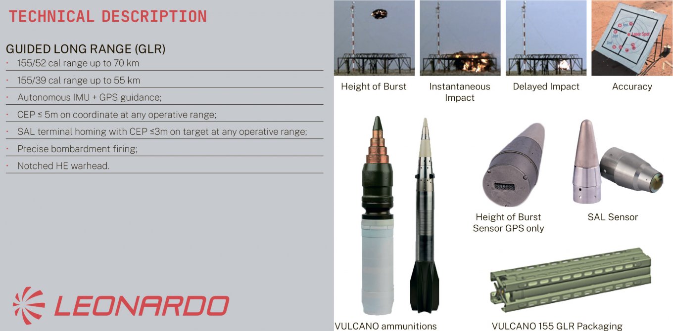 Vulcano guided artillery munition technical description