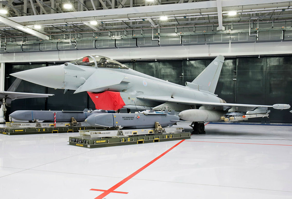 British Eurofighter Typhoon with Storm Shadow cruise missiles