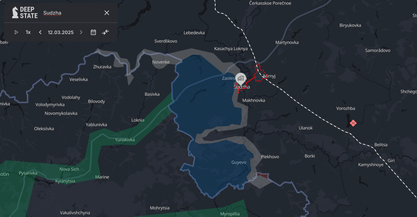 Sudzha, Kursk region Defense Express DeepStateMap Shows that Ukraine Reportedly Completely Withdrew from Sudzha Amid russian Advances