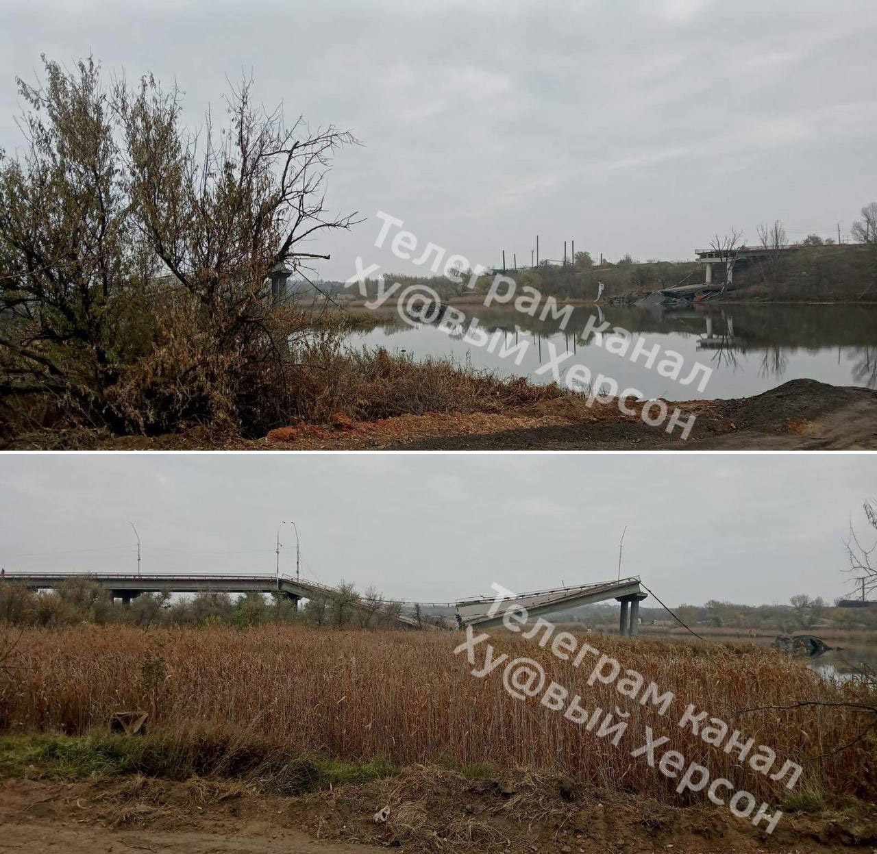 Daryivka bridge, What is Wrong With Rumor That russian Forces Blow Up Bridges On Western Bank of Dnipro River in Kherson Region, Defense Express