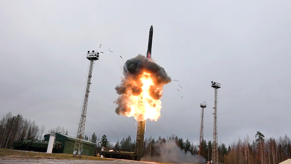 Yars ICBM missile launch