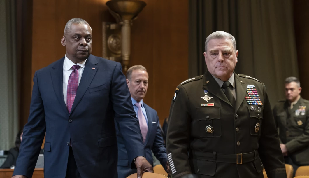 Defense Express / Gen Mark Milley and Defense Secretary Lloyd Austin during the meeting on the 2023 budget request, on Tuesday May 3rd / US Defense Seniors Praise Ukrainian Military for Good Use of Foreign Weaponry