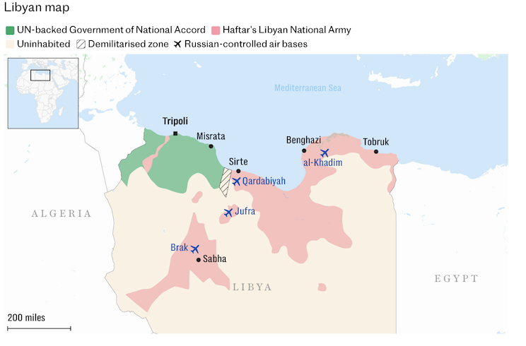 Network of airfields restored by the russians in Libya as of December 2024 / Defense Express / russia Revives a Strategic Air Base in Libya to Control Refugee Trafic and Support Military Ops