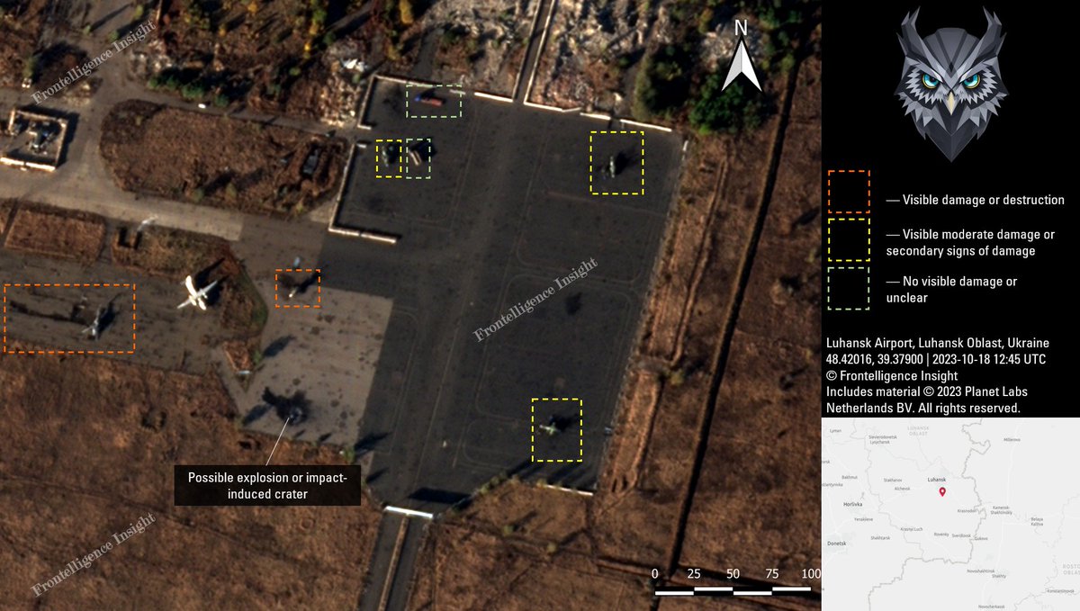 Satellite evidence reveals damage and clues behind the strike on the russian aviation base in Luhansk Defense Express The UK Defense Intelligence Analyzed the Consequences of Ukrainian Strikes on Berdiansk and Luhansk Airfields