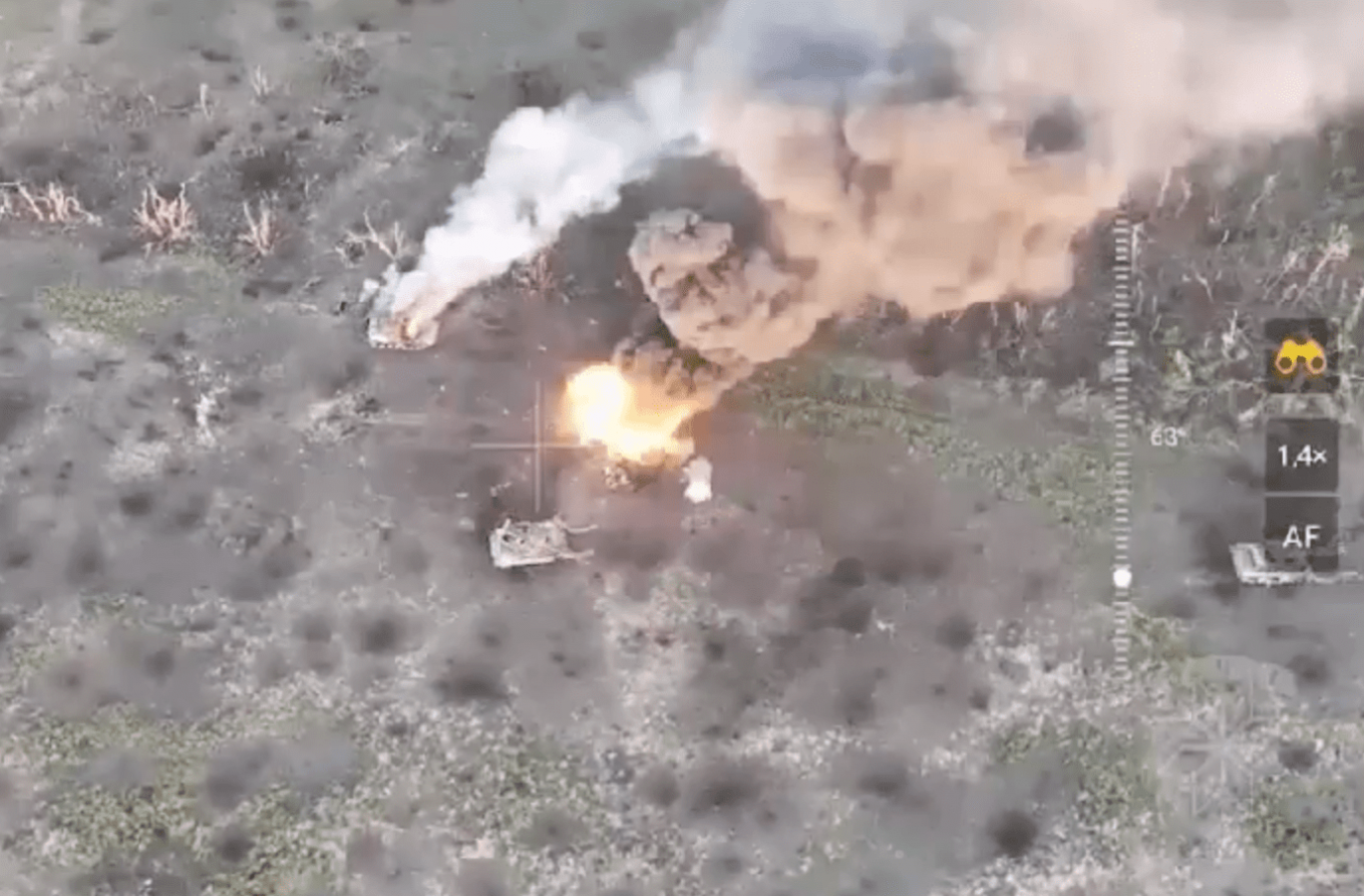 Russian armored vehicles on fire Defense Express The Ukrainian Forces Spectacularly Wiped Out russian Armored Column (Video)