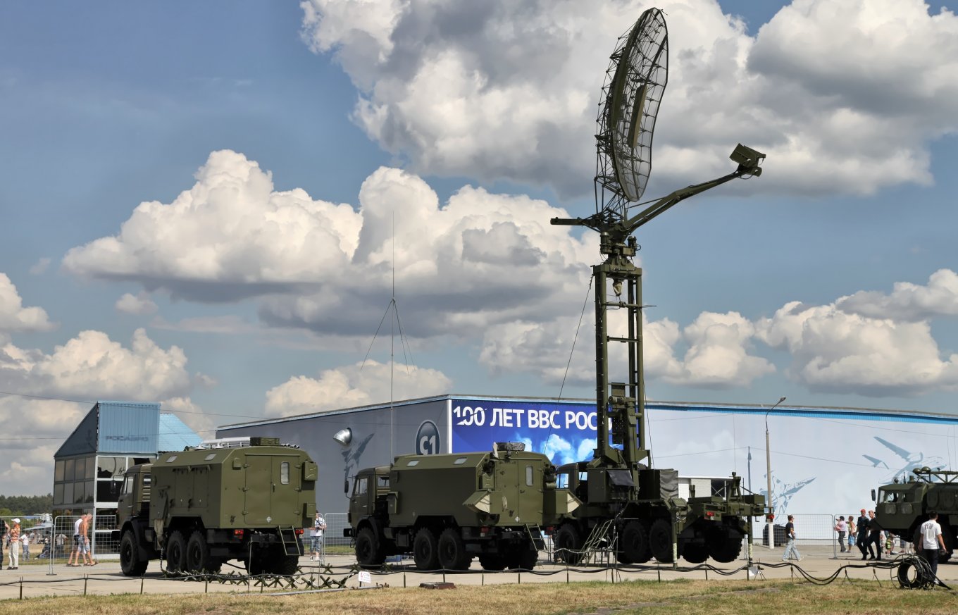 Kasta-2E2 radar system on display at an exhibition in russia