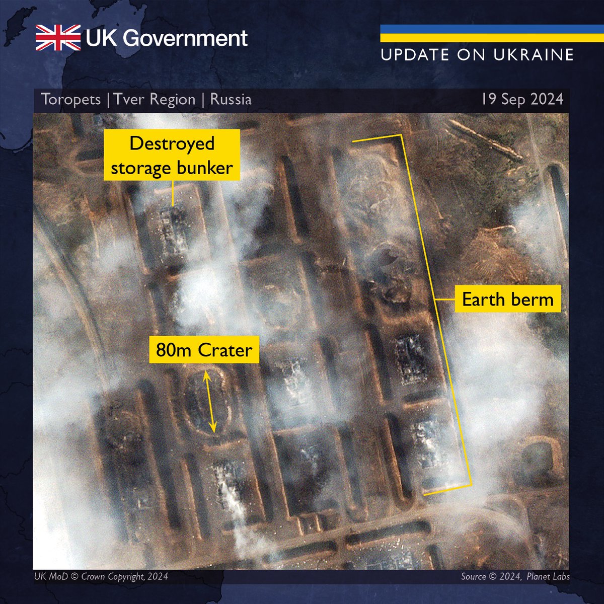 Defense Express The UK Defense Intelligence Analyzes Ukrainian Attack on the Toropets Ammunition Depot