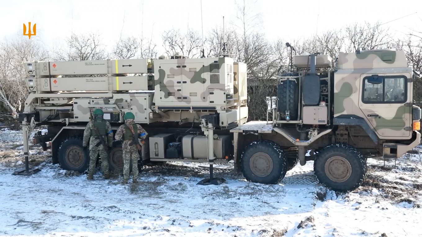 IRIS-T supplied by Germany in a firing position in Ukraine