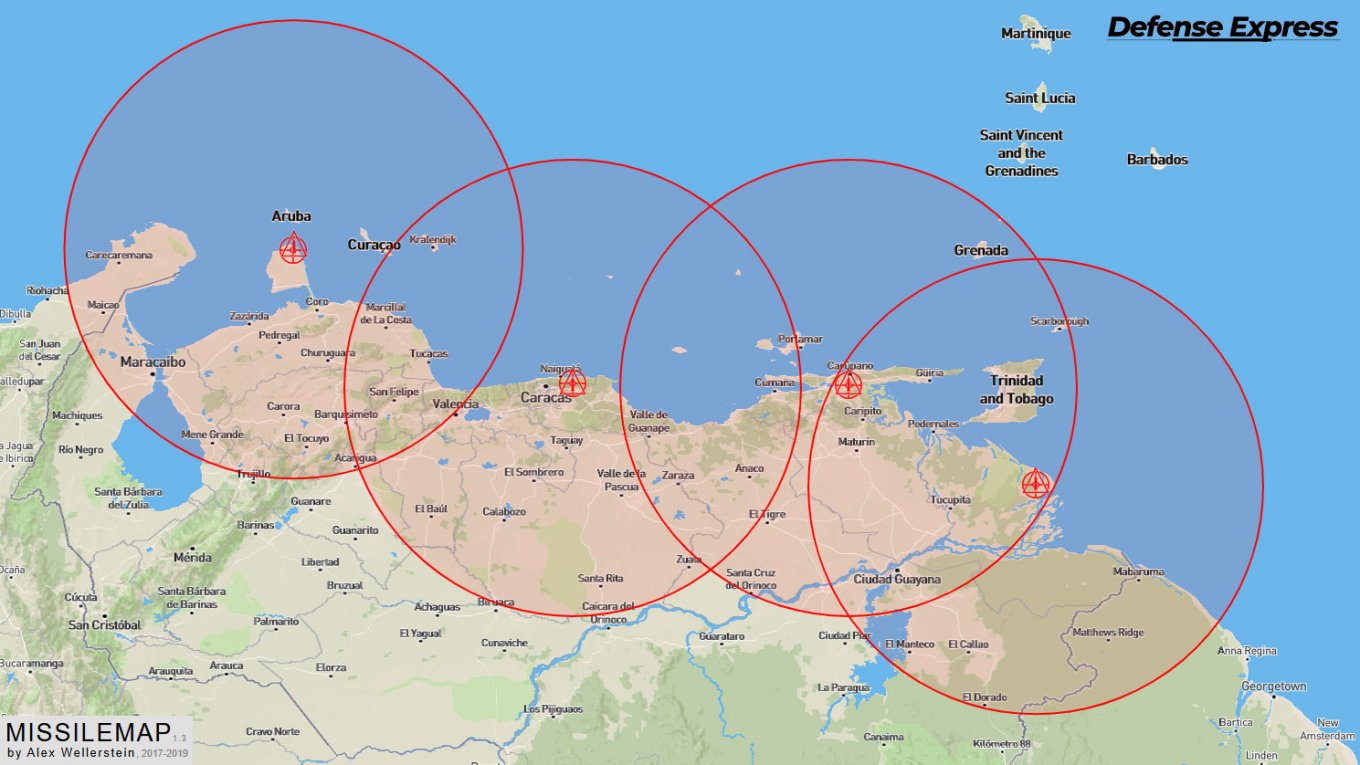 Range of the 3K55M Bastion with 3M55 missiles — 300 km