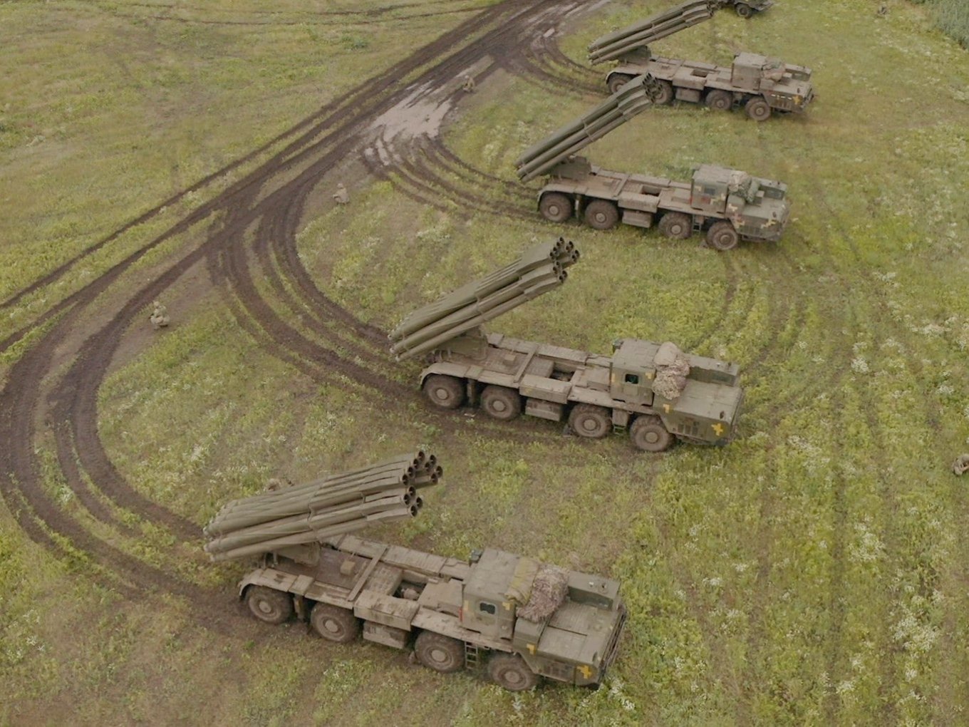 Ukrainian MLRS Smerch at a firing position