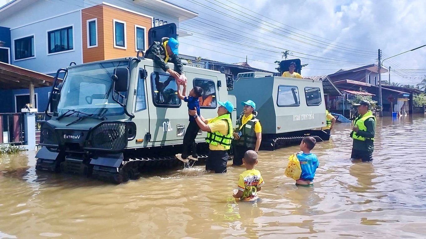 ExtremeV all-terrain vehicle during a rescue operation in Thailand