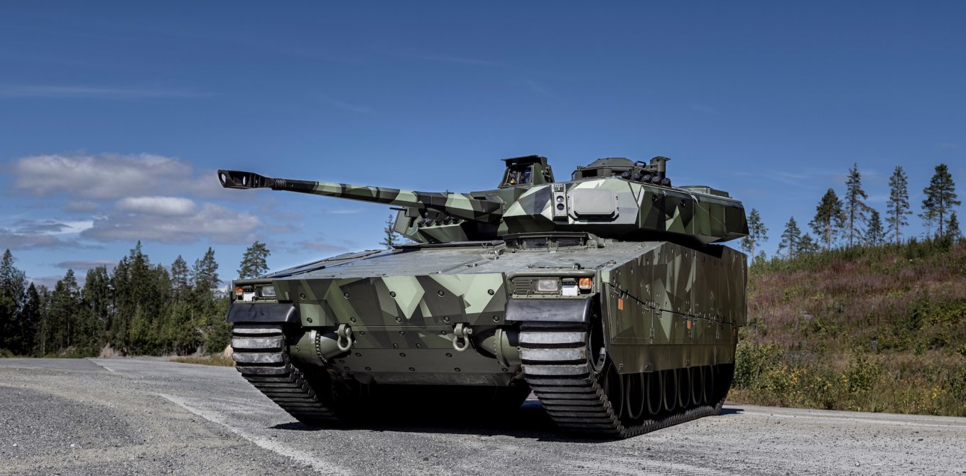 CV90 equipped with a D-series weapon module