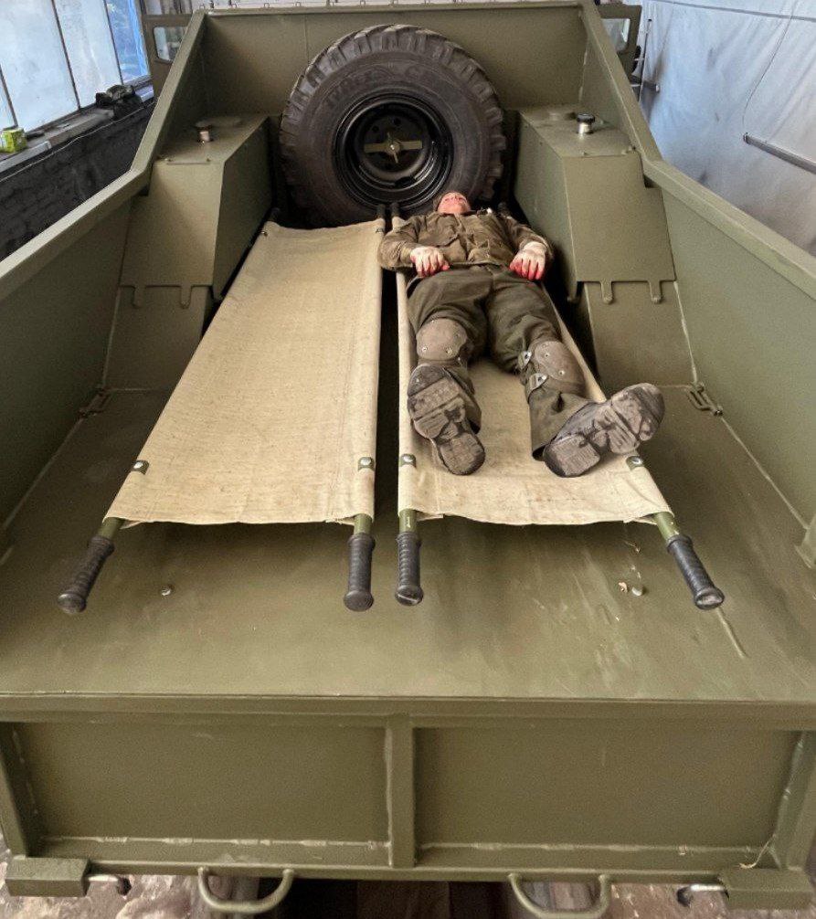 Example of casualty evacuation on the russian Legioner armoured vehicle