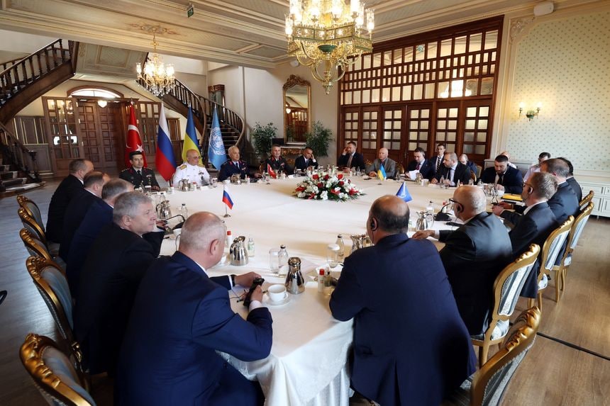 Delegations from Ukraine, the UN, Turkiye and russia met in Istanbul in a four-side format to discuss the de-blockade of Ukrainian sea ports on July 13