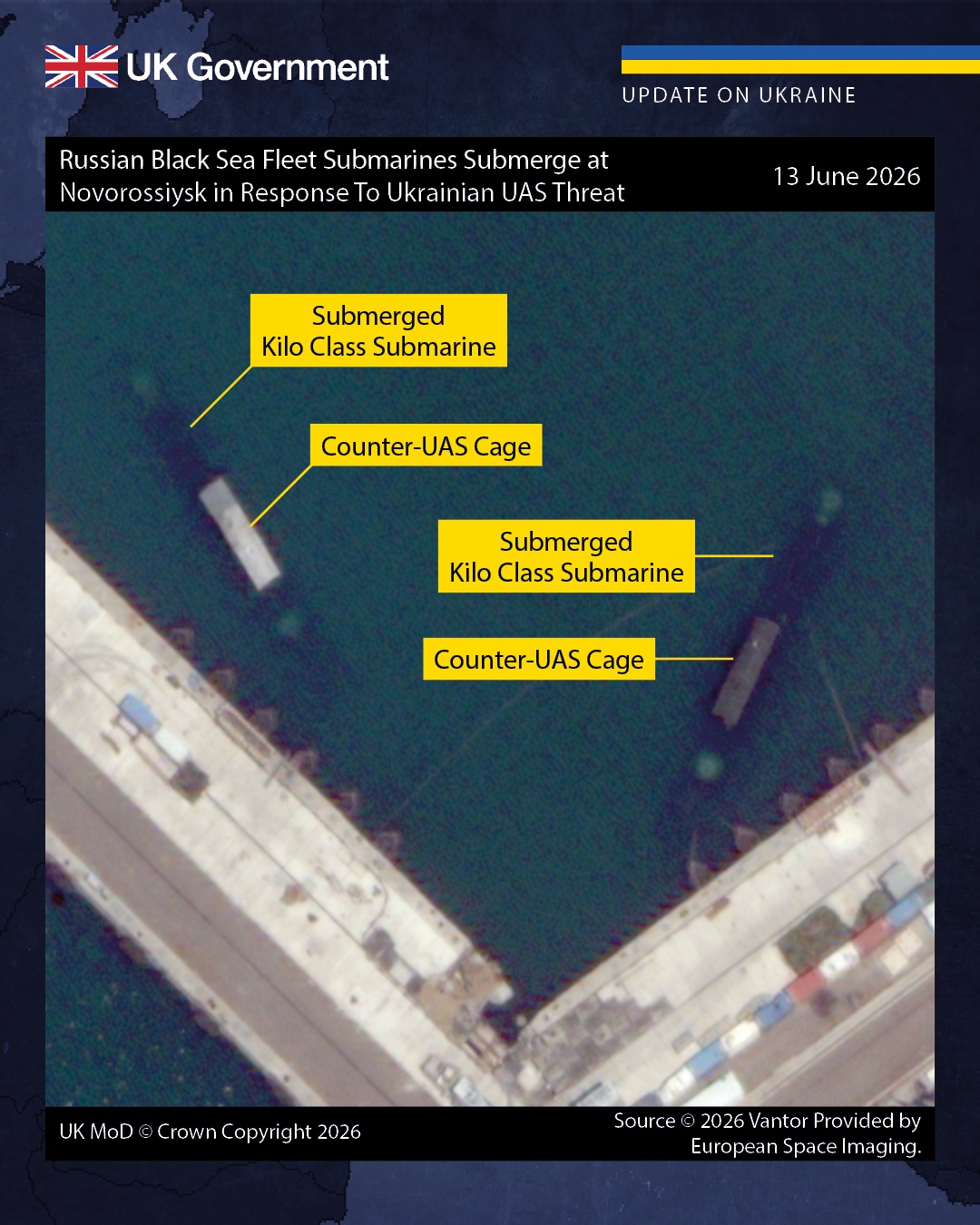 New Satellite Imagery Shows How russia Is Protecting Its Kalibr-Carrying Submarines in Novorossiysk