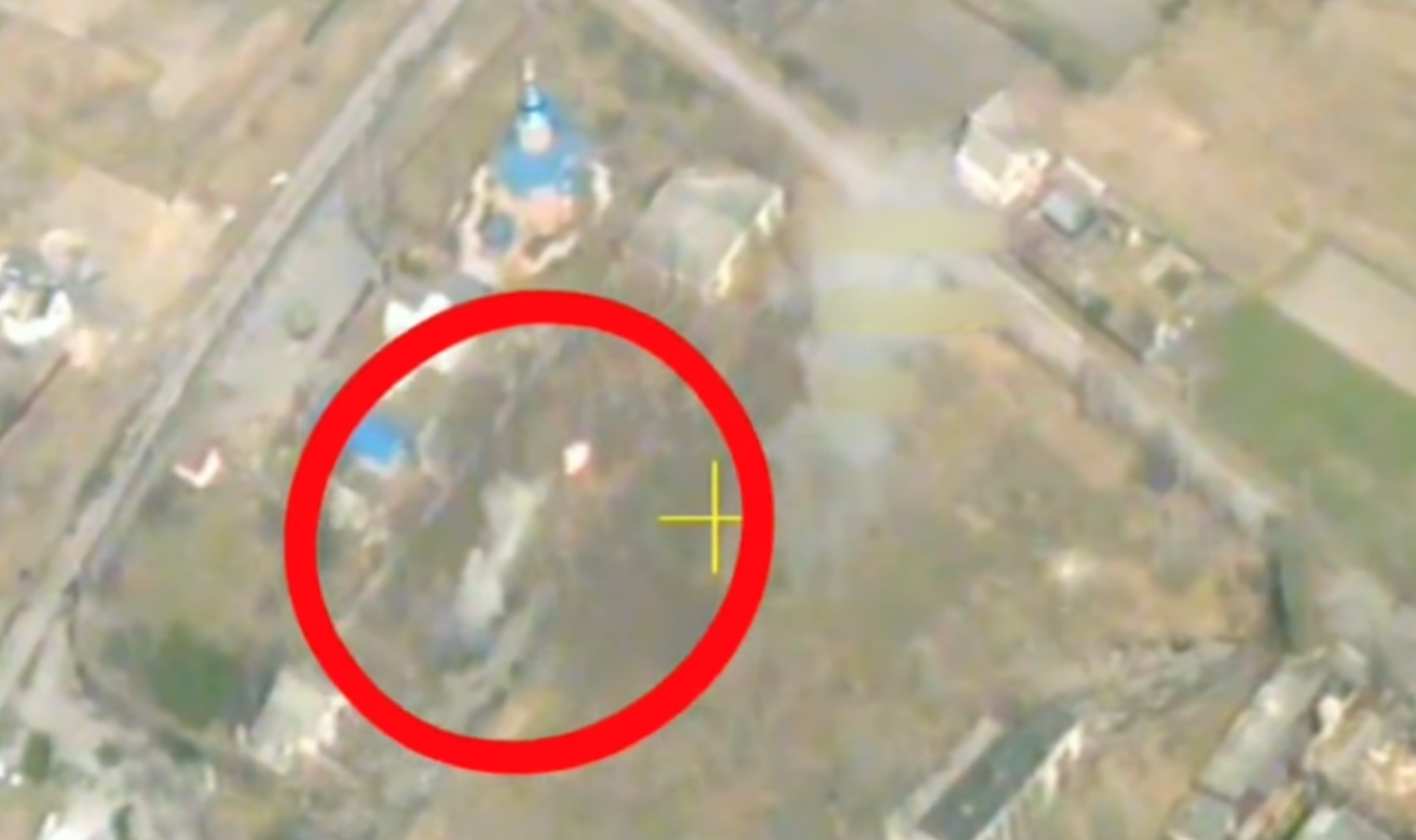 Defense Express / This screenshot shows the location of russian equipment near the church. Therefore, we can conclude that there is 