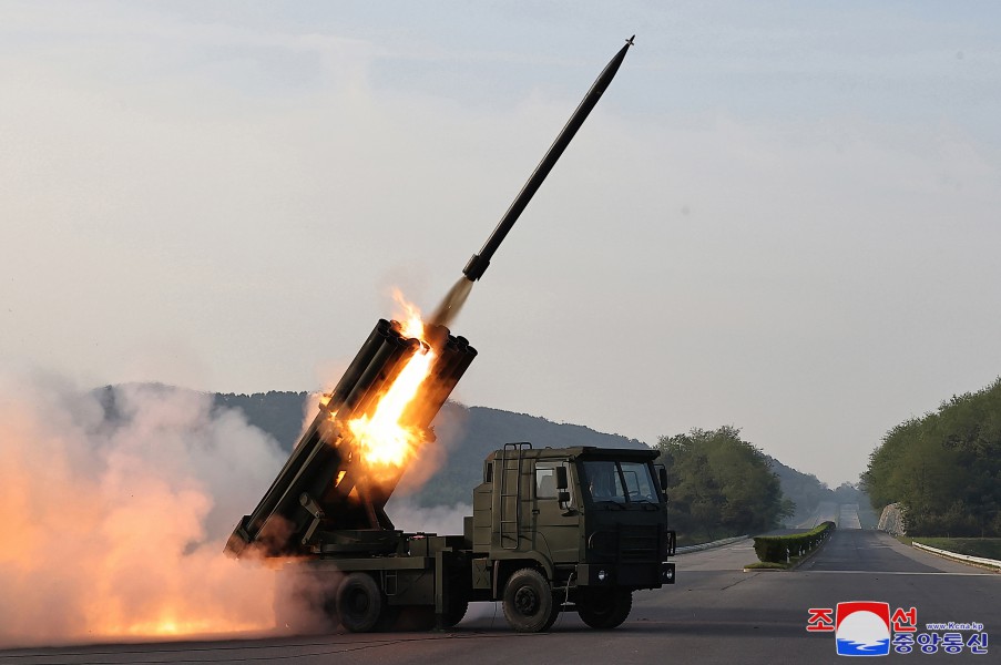 north Korean M-1991 multiple launch rocket system