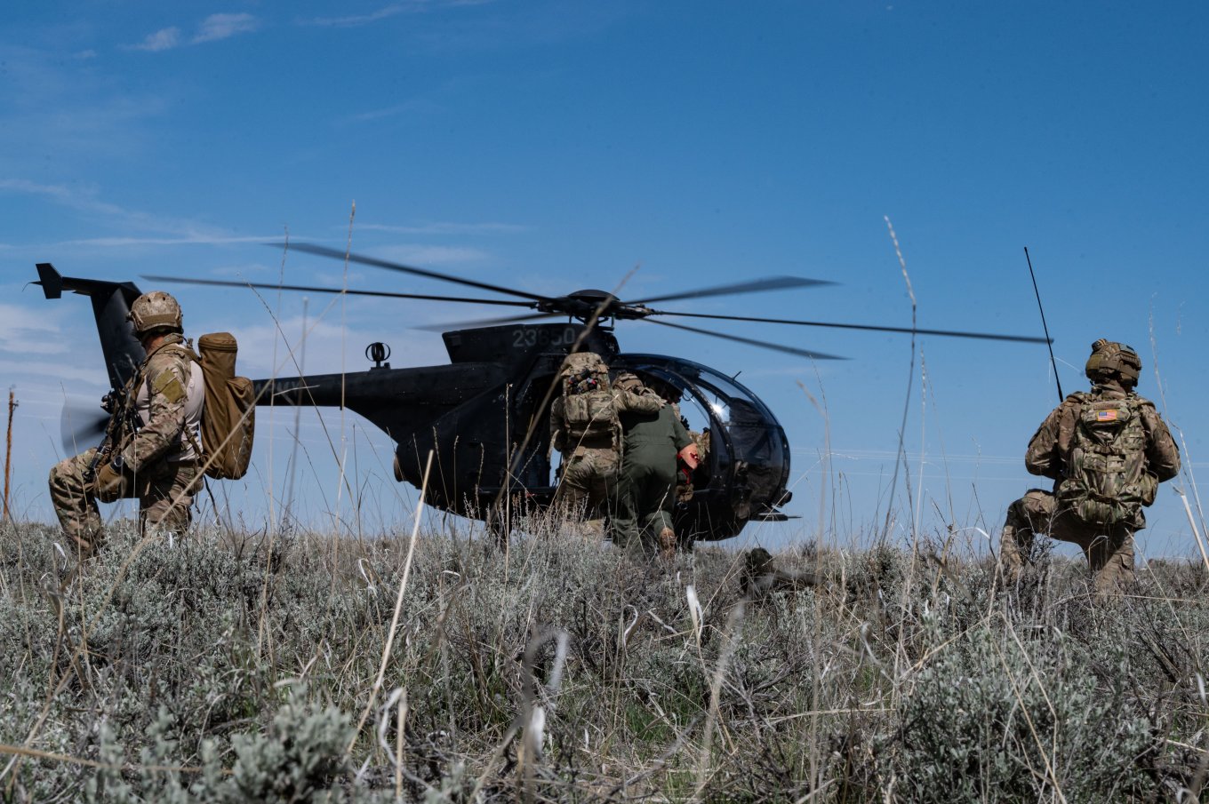 Special operators and MH-6 Little Bird helicopter