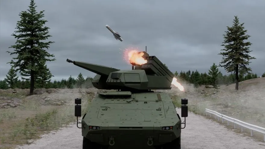 MBDA DEFENDAIR small surface-to-air missiles placement on Rheinmetall Skyranger 30 / Photo credit: MBDA