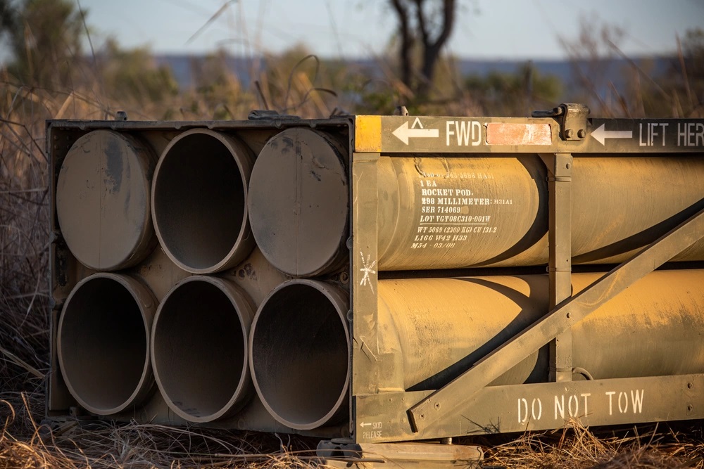 A package of GMLRS rockets