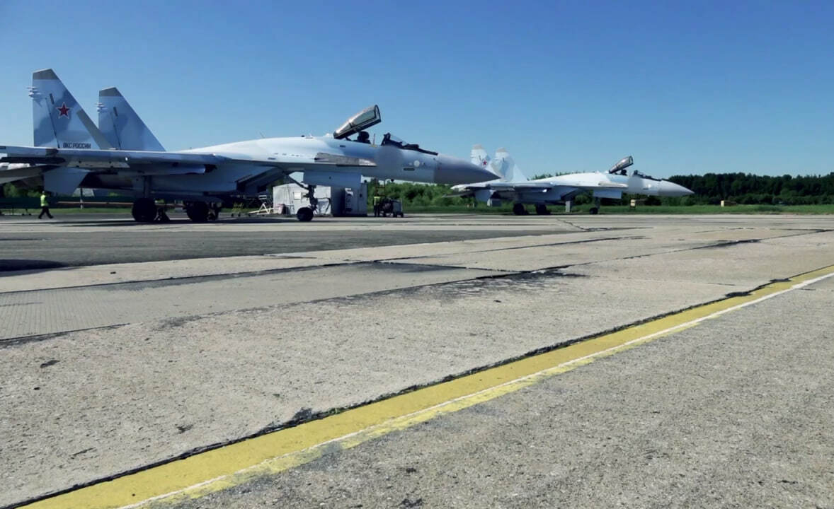 Another batch of Su-35S aircraft being transferred to the russian Aerospace Forces, July 2023
