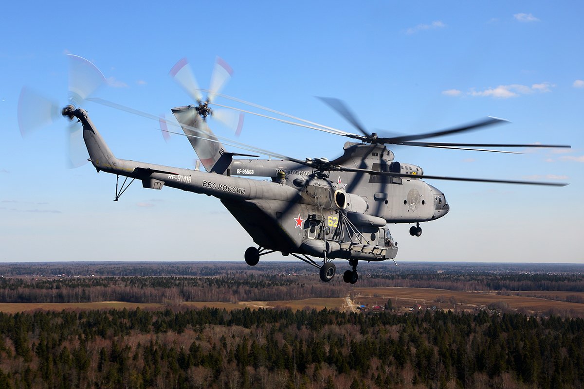 Mi-8AMTSh and Mi-26 of the russian army