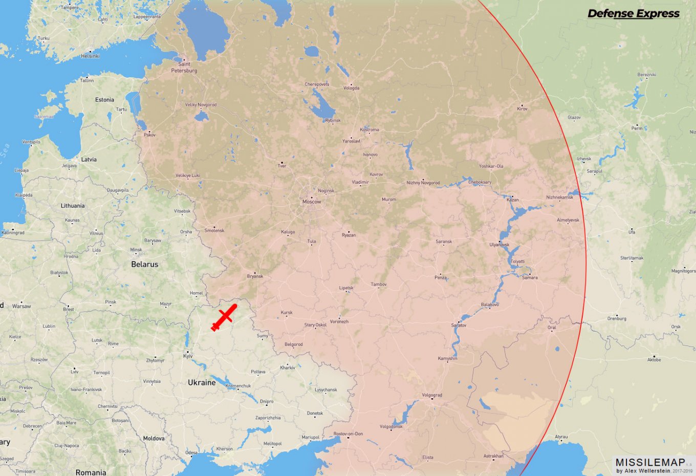 Approximate Strike Range: 1,400 km