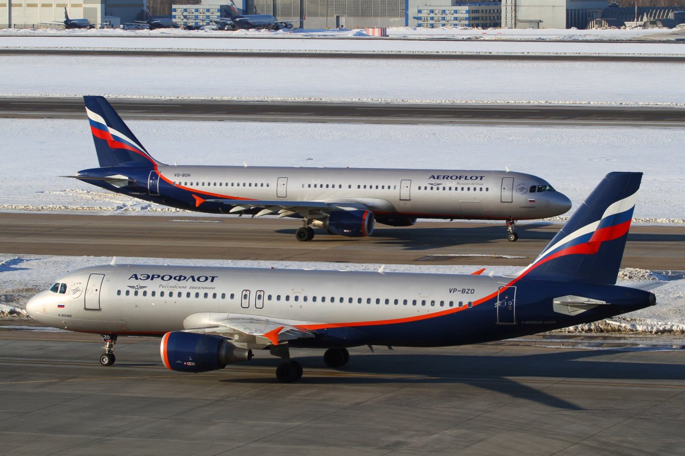 Two Airbus A320 airliners of the russian 
