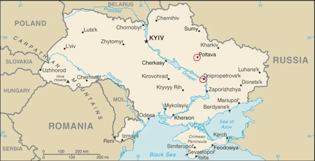 Dnipro and Poltava regions already reached by russian guided bombs