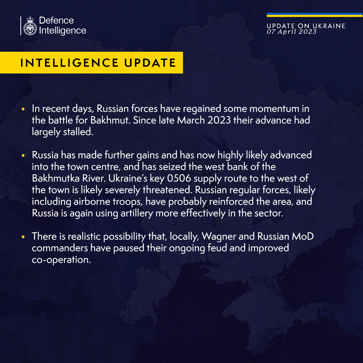 The UK Defense Intelligence Says Actions of russians in Bakhmut Area Become More Intense, Defense Express